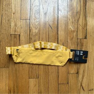 Under Armour Mustard Yellow Waist Pack with Patterned Strap